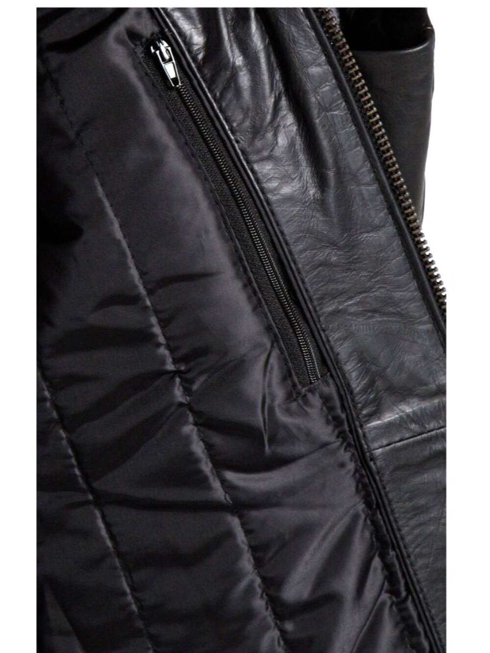 Andrew Marc New York Men's Leather Moto Jacket Black Size S - Picture 3 of 3